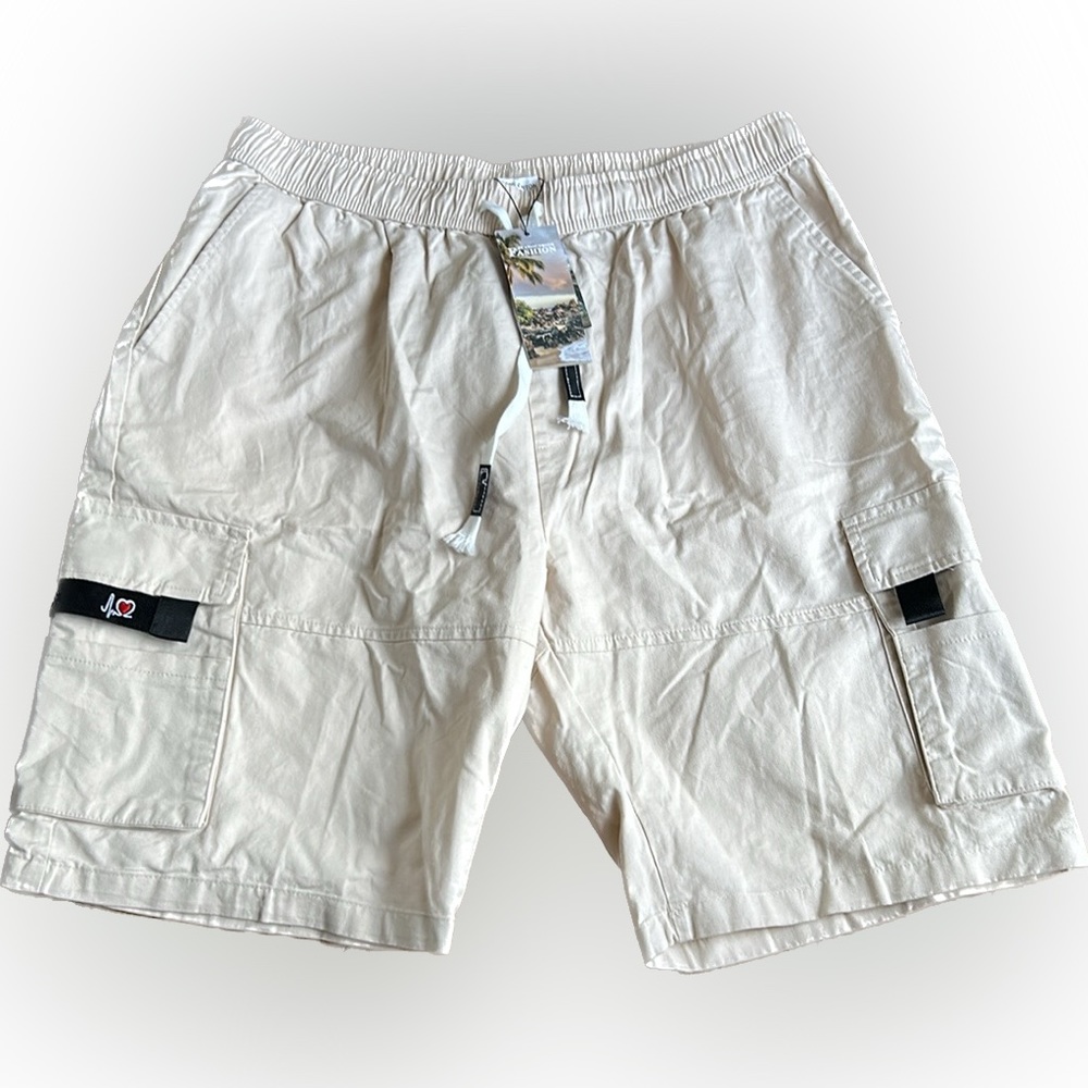 ❤️‍🔥5/20$ NWT🌟💥Men’s Beige Cotton Cargo Shorts
